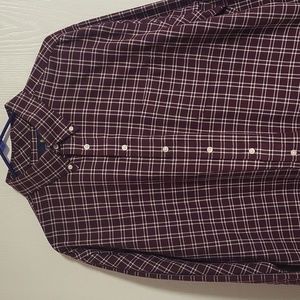 Stafford men's maroon regular fit shirt